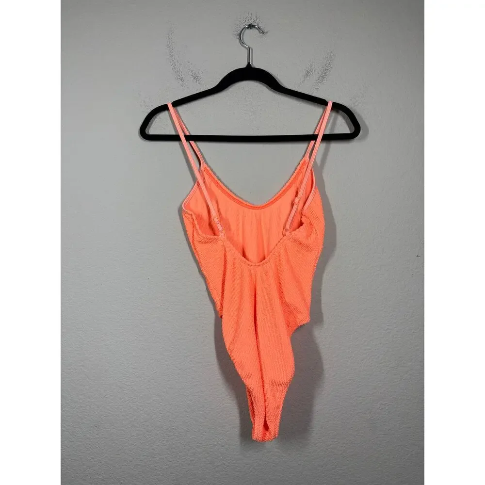 Good American Size 3/4 Always Fit One Piece Swimsuit Swimwear Beachwear Orange